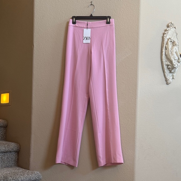 NWT Zara pale Pink high rise pants - Picture 5 of 8